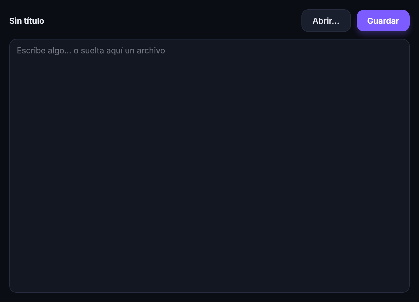 Bloc de notas vacío
