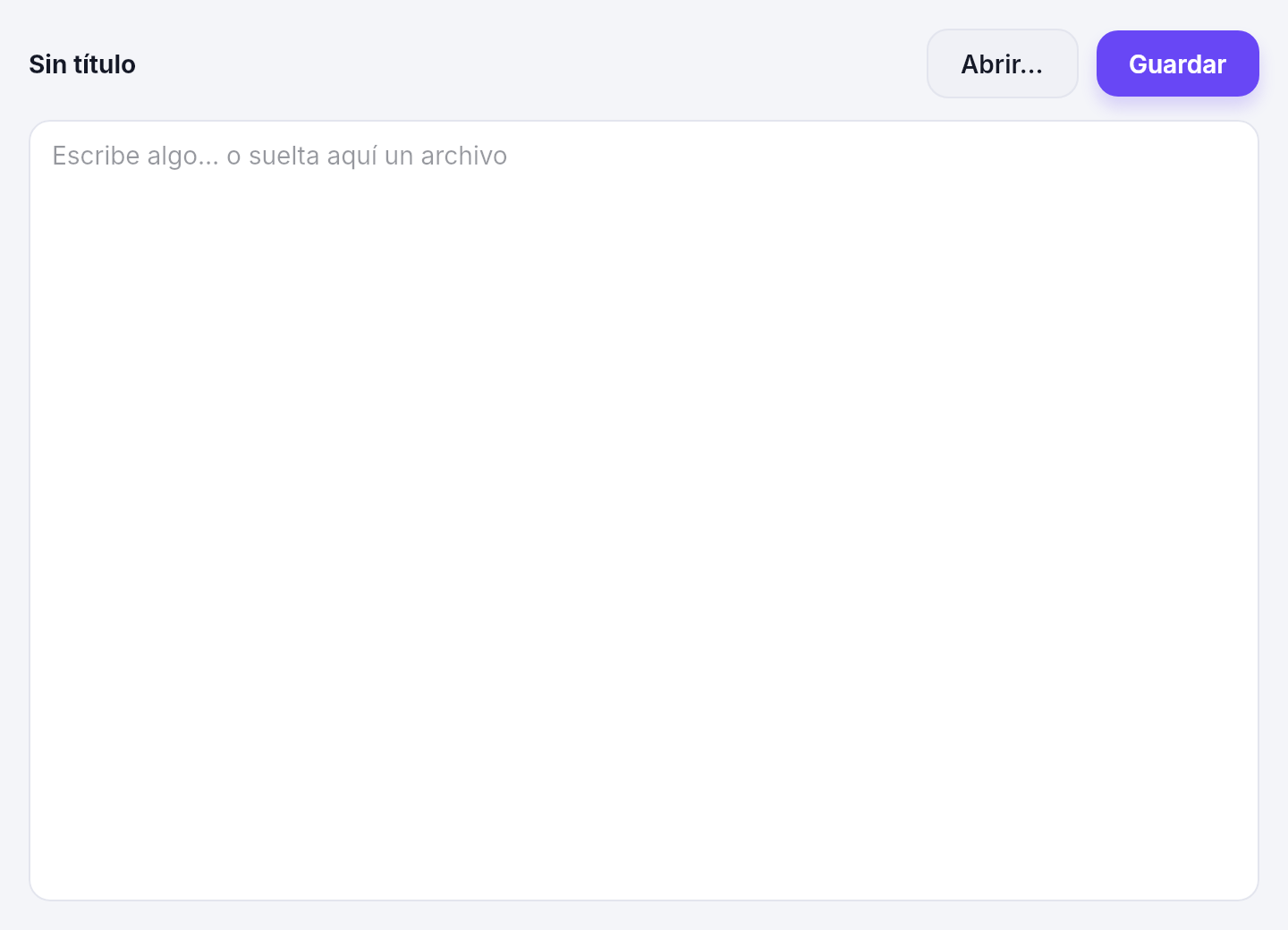 Bloc de notas vacío